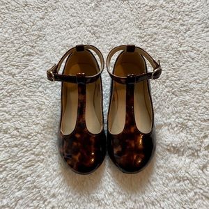 Janie & Jack T-strap Leopard Flats Sz 9